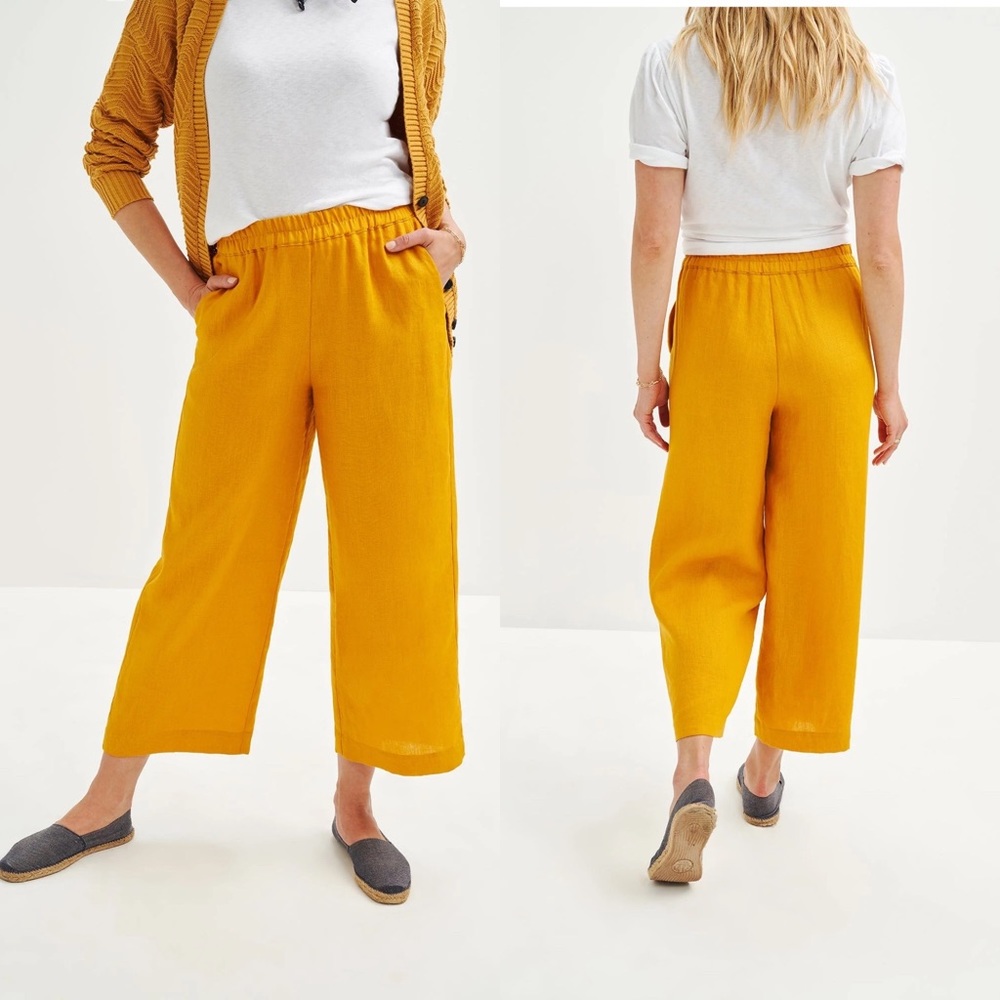 Amour Vert Salice Linen Pants Size XL - Picture 2 of 9